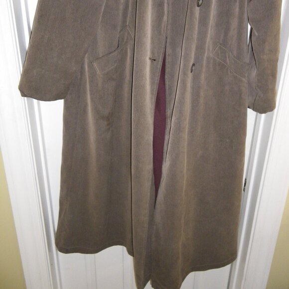 Vintage Unisex Classic London Fog Microfiber Trench Coat w/ Fleece Lining - Picture 3 of 9